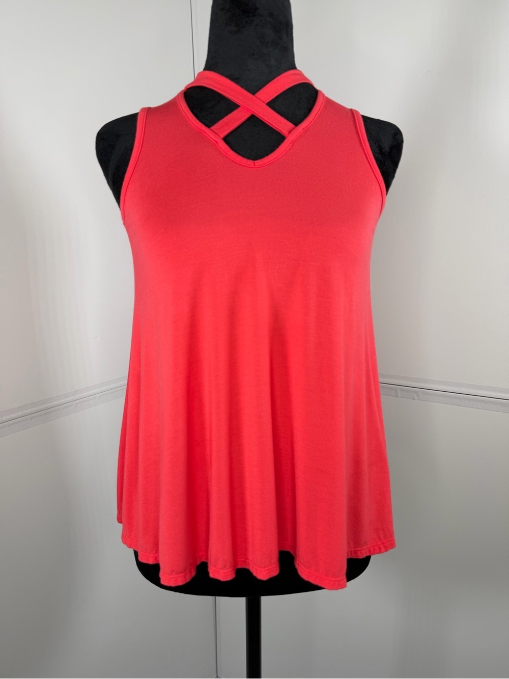 Pomelo Coral Criss Cross Swing Tank Top XS